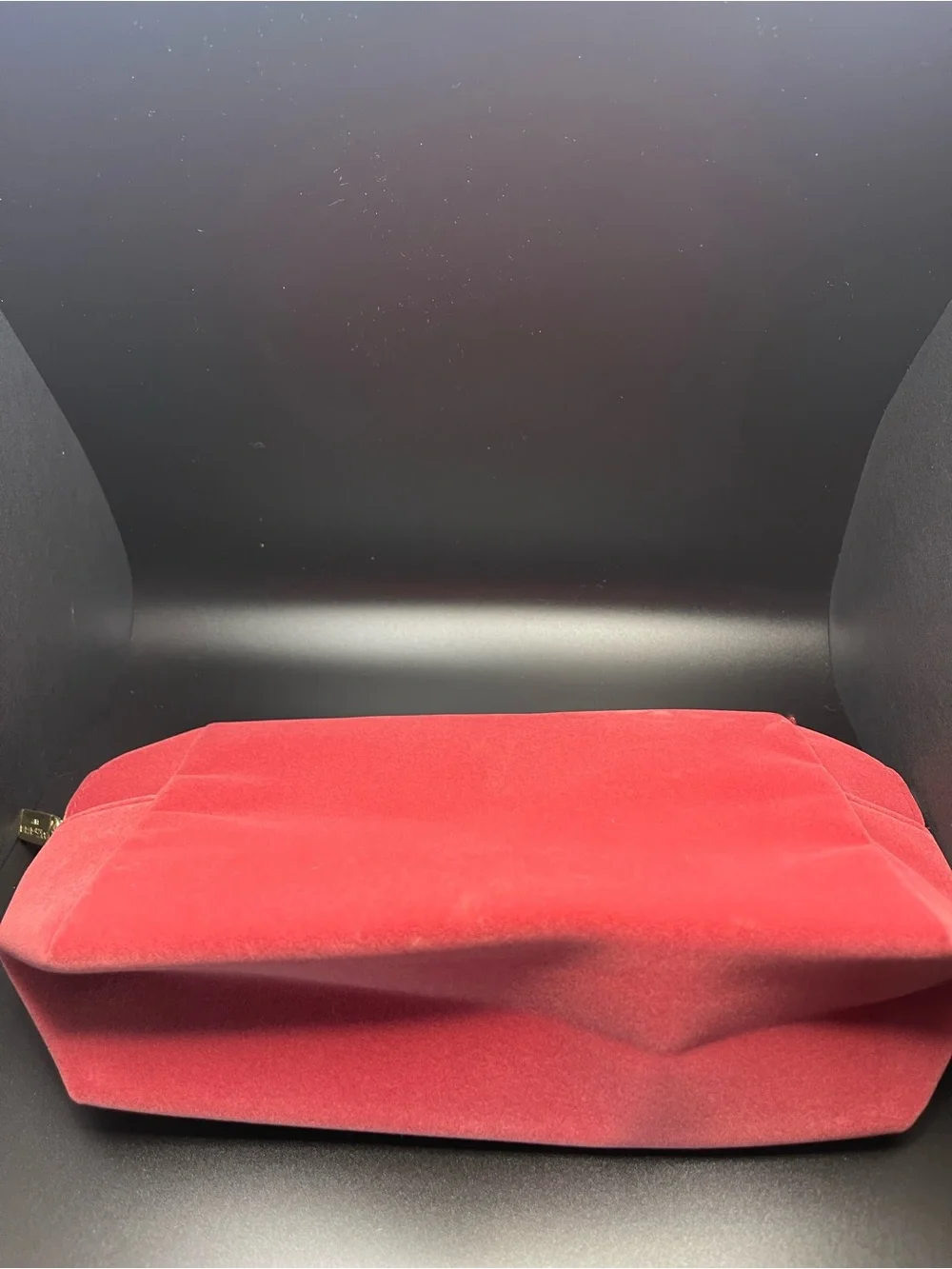 Dolce & Gabbana Red Velvet Makeup Pouch with Gold Crown